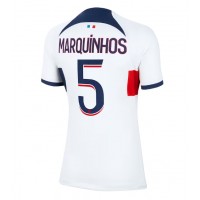 Camisa de Futebol Paris Saint-Germain Marquinhos #5 Equipamento Secundário Mulheres 2023-24 Manga Curta